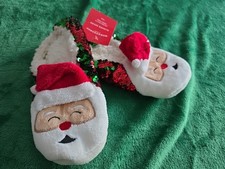 wondershop Women's SantaS/M 5-7 Flip Sequin Slipper Socks