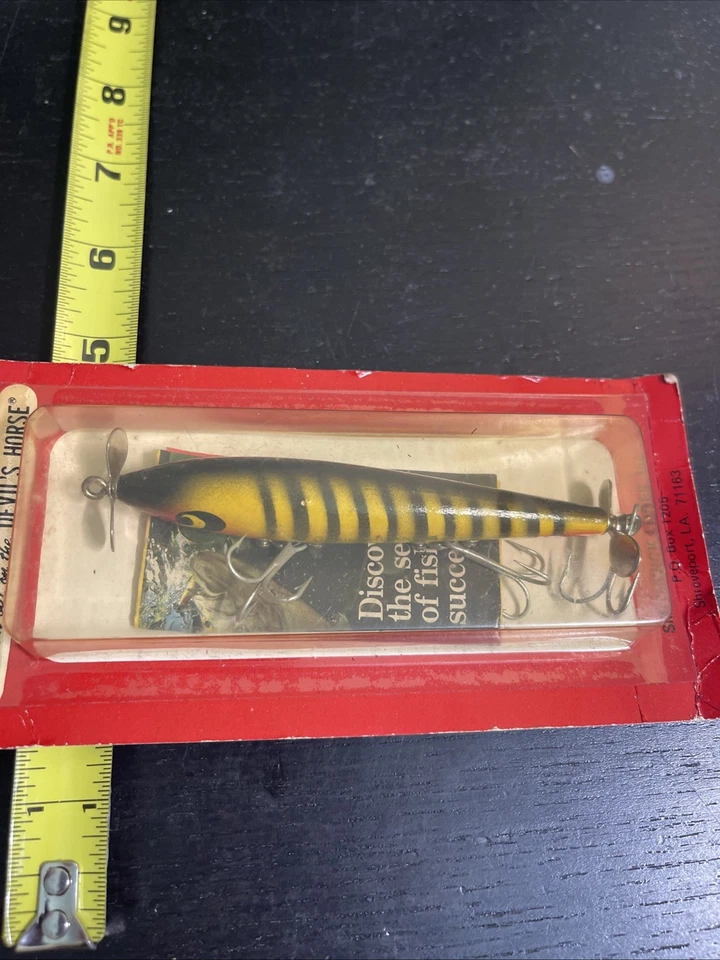 Винтажная деревянная рыболовная приманка Smithwick Devils лошадь новая в нераспечатанной упаковке F205 - Изображение 2 из 4