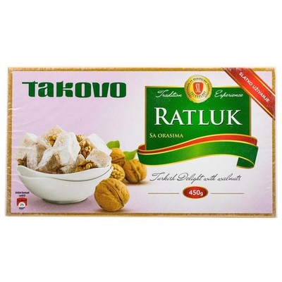 (7,98 EUR/kg) Takovo Ratluk Rahat Lokum Walnuss 450g Turkish Orient Delight 