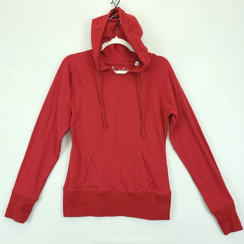 VETEMENTS Felpa con cappuccio Pressbox by Royce Apparel foro pollice leggera donna M tasche rosse