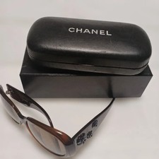 CHANEL 5113 Camellia Flower Sunglasses Brown Tortoise Shell CC Logo Case Good FS