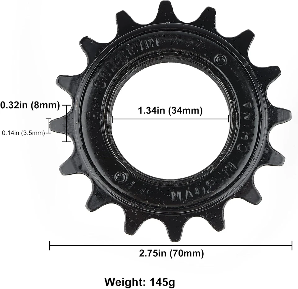 Single Speed Bike Freewheel 16/18/20/22/24T 1/2"x1/8" Threaded Gear Cog - Image 4 of 4