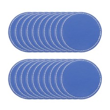 Blank Leatherette Patches, 2.5 Inch Faux Leather Hats Patches Blue, Pack of 25 
