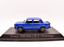 NOREV Simca 1000 Rallye 3 Prototype 1:43 Diecast Car in Display Case Blue