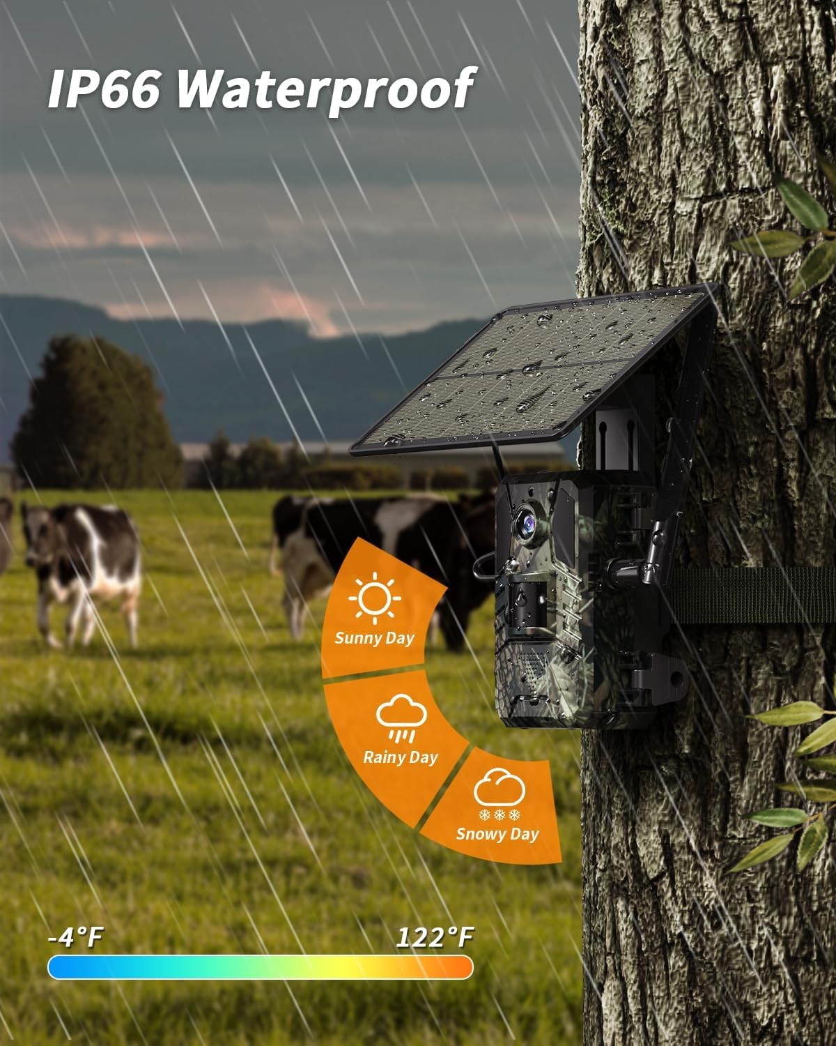 Trail Camera, Cellular Trail Camera with Built-in SIM Card 4G Unlimited Data Pla