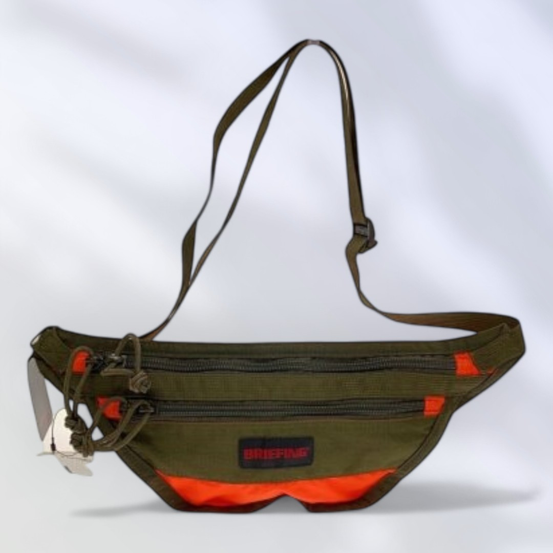 BRIEFING Waist Bag Khaki Authentic Men H:5.12” W:11.81” 8683