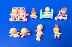 Vintage Polly Pocket Baby & Toddler Bundle of Figures Stroller Scooter Crib Pram