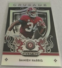 2019 Prizm Draft Football Damien Harris Alabama Crimson Tide Crusade Silver #6