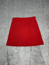 Maeve by Anthropologie Mini Skirt Womens 6 Red A Line Stretch Lined Back Zip