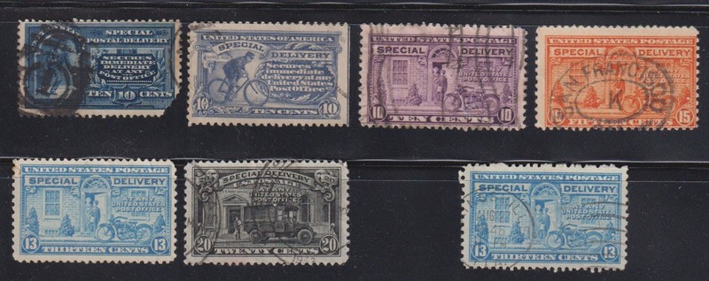 US Special Delivery stamps - Identified - See description - Used - Lot 21