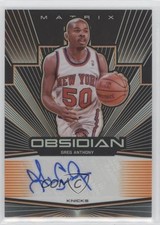 2019-20 Panini Obsidian Matrix Electric Etch Orange 9/35 Greg Anthony Auto ni4