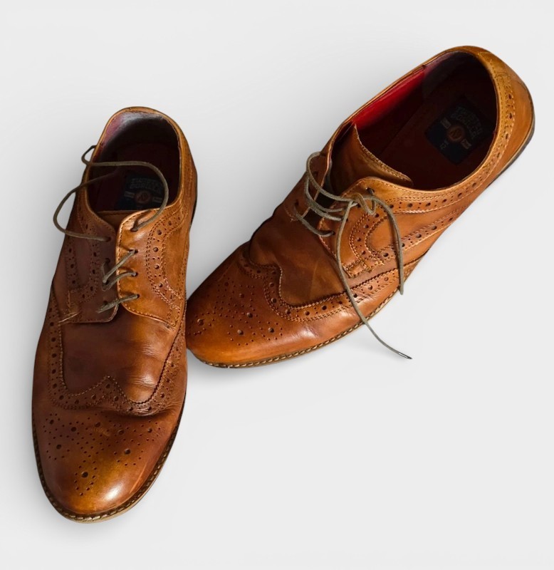 Twisted Gorilla Tan Wingtip Brogues, Men's Size 12, Used Condition image 2