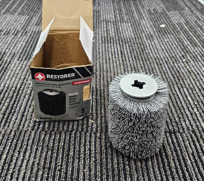 #ad RESTORER WRBW80 80 Grit Nylon Brush Wood Timber Cleaning Texturing Burnishing $39.60