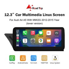 12.3’ Wireless Carplay Autoradio For Audi A4 A5 S4 MMI2G Radio Stereo Navi GPS