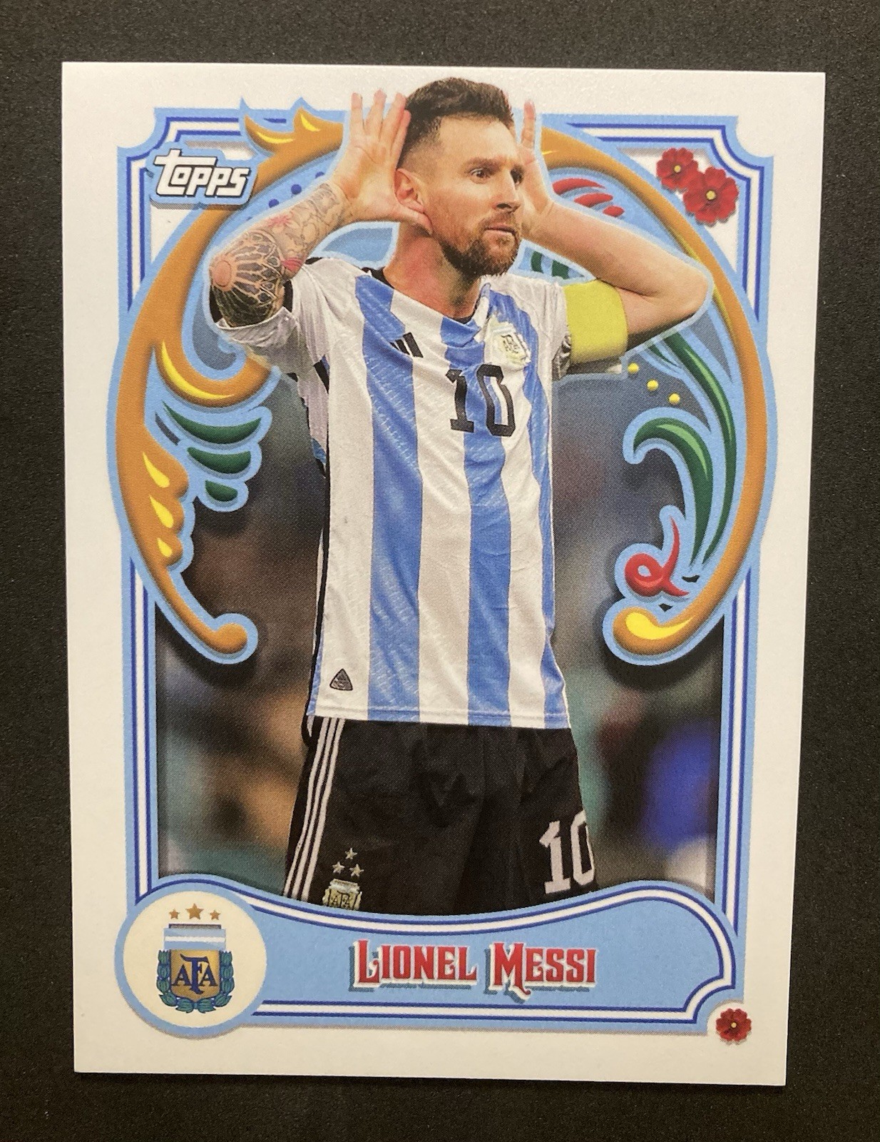 Lionel Messi Argentina 2023 Topps Fileteado #20 view 1