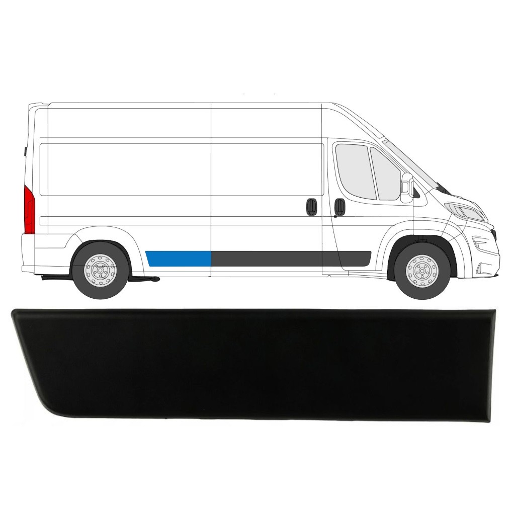 Rear wing side trim for Citroen Jumper 2018- / Right