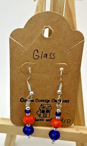 Beaded Dangle Earrings Lot of 3 Multicolored Jewelry Homemade Pierced Earrings - Picture 2 of 4