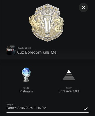 Resident Evil 4 Remake (RE4R) Platinum Trophy | READ DESCRIPTION