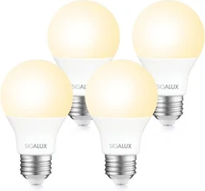 Light Bulbs 60 Watt Equivalent A19 Standard Light Bulbs 2700K, Non-Dimmable E...