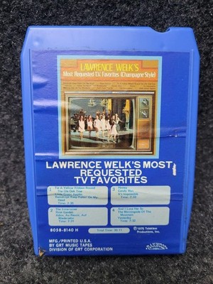 Vintage Lawrence Welk Most Requested TV Favorites Blue 8-Track Ranwood 1975