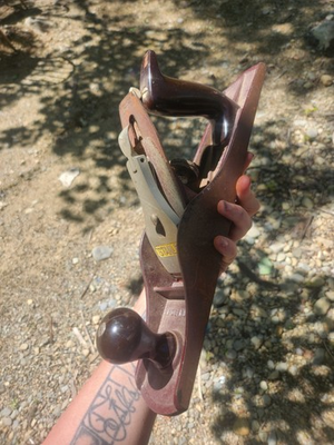 #ad Vintage Stanley Wood Plane Marked Made In USA Old Fashioned Carpentry Hand Tool $30.00