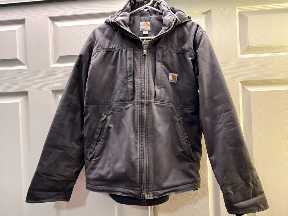 Chaqueta Carhartt Full Swing Gris con Capucha Talla Hombre Pequeña - CHAQUETA CÁLIDA  Foto 2 de 4