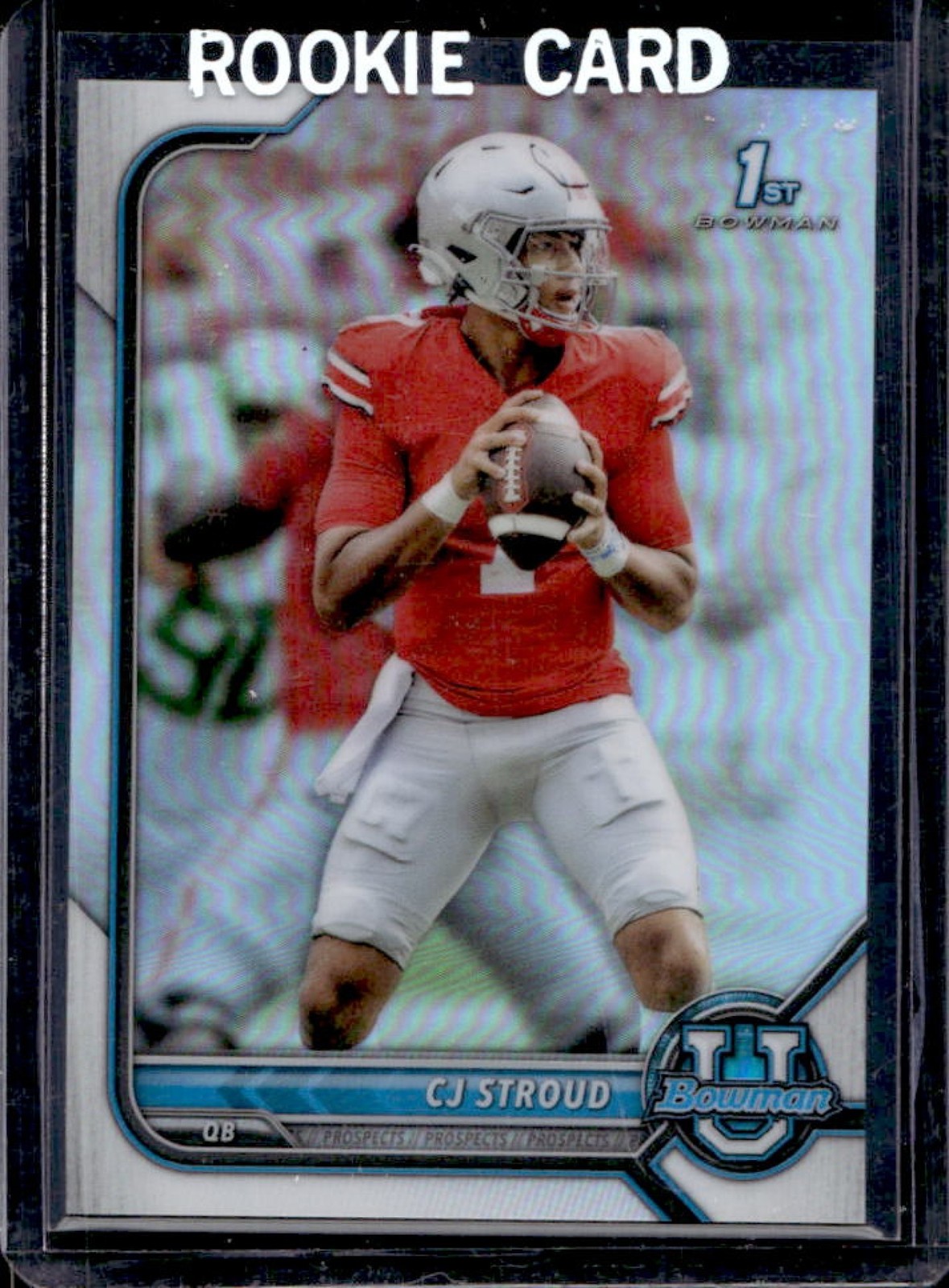 2021 Bowman University CJ Stroud Chrome Refractor #3 Buckeyes