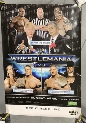 4/1/07 WWE Wrestlemania 23 - 2007 PPV Poster 27x39 - John Cena McMahon Trump