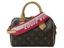 Louis Vuitton Speedy Bandouliere Shoulder Bag Monogram Brown Pink