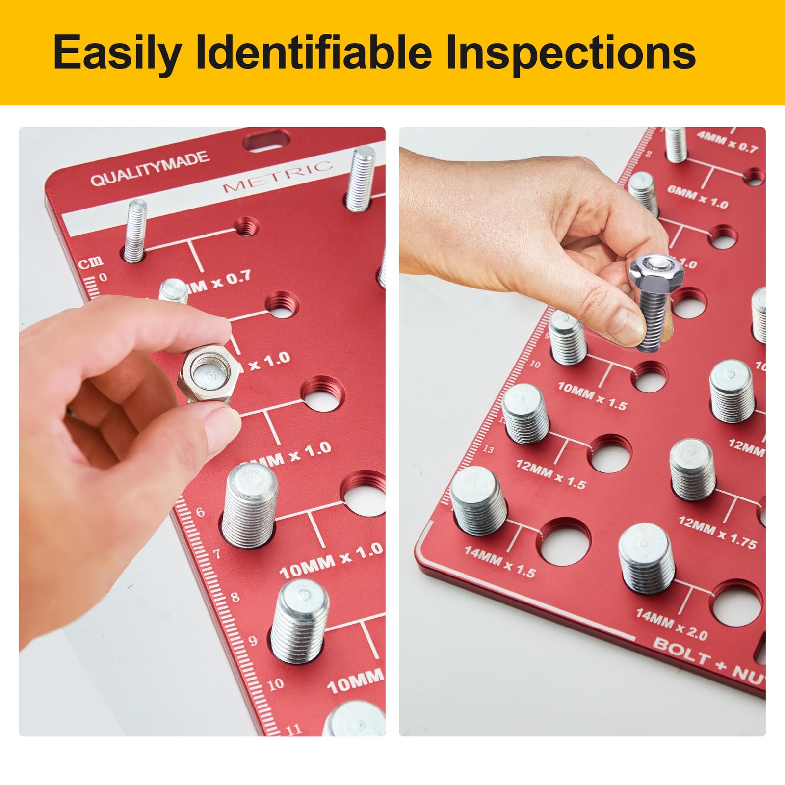 28 Thread Checker Nut and Bolt Thread Gauge Identifier, New