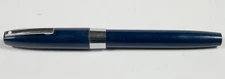 Sheaffer 330 Fountain Pen, Blue, Chrome Trim, Fine (F) Nib CLEAN & TESTED