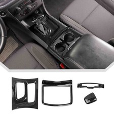 4xCenter Gear Shift Control Cup Holder Cover Trim For Dodge Charger 2015+ Carbon