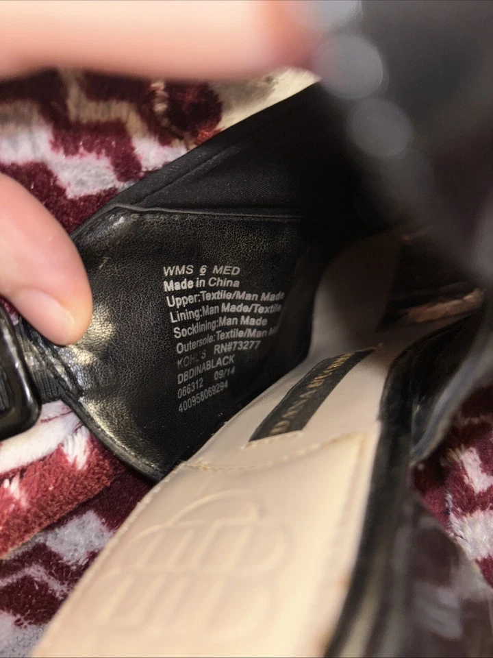 Damas Dana Buchman DB DINA Negro Punta Abierta Tacones Cordones Talla 6 Medianos Foto 4 de 4