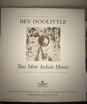 Bev Doolittle Two More Indian Horses Signed Numbered 