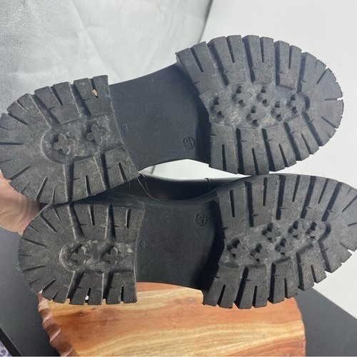 Maeve Knee High Chelsea Boots brown leather stretch calf 37 6.5 lug sole - Picture 6 of 11