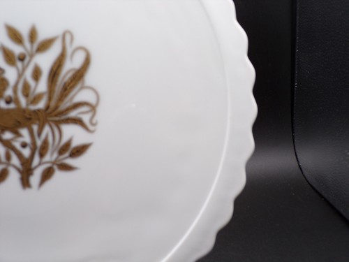 Rare Vintage Quality (3lbs) Cake Plate Platter Centerpiece 12" Gold Rooster C25 - Picture 3 of 8
