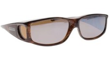 JONATHAN PAUL Polarized Sunglasses Fitovers Jett Brown Marble Amber JT002A Large