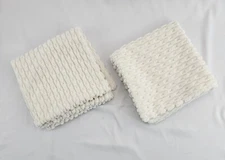 Pillow Covers Decorative Set of 2 Striped Corduroy Plush Velvet Pillowcases...