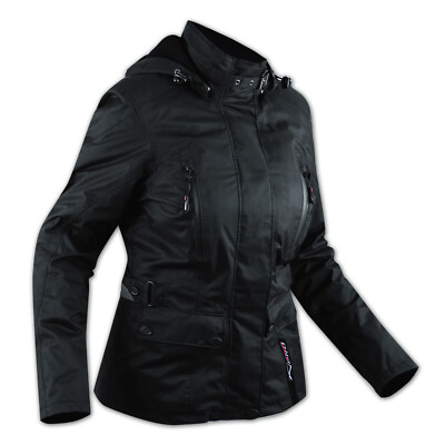 Rollerjacke Lady Cityjacke Motorrad Damen Wasserdicht Protektoren Schwarz
