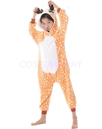 Kids Children's Onesie Unisex Kigurumi Animal Jumpsuit Costume Pajamas Sleepwear - Picture 169 of 183
