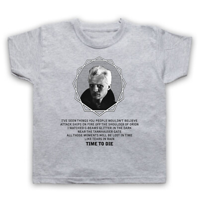 ROY BATTY INOFFIZIELLES BLADE RUNNER TEARS IN RAIN SCI FI KINDER KINDER T-SHIRT
