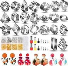 Polymer Clay Cutters for Earrings Making, 705 PCS Set with 49 Small, classic 