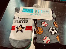 The Childrens Place Boys Pattern Socks Multi Color Size 6-12M 6 Pack NWT