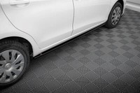 Seitenschweller Ansatz FüR Toyota Yaris Mk3 Facelift Schwarz Hochglanz Schweller