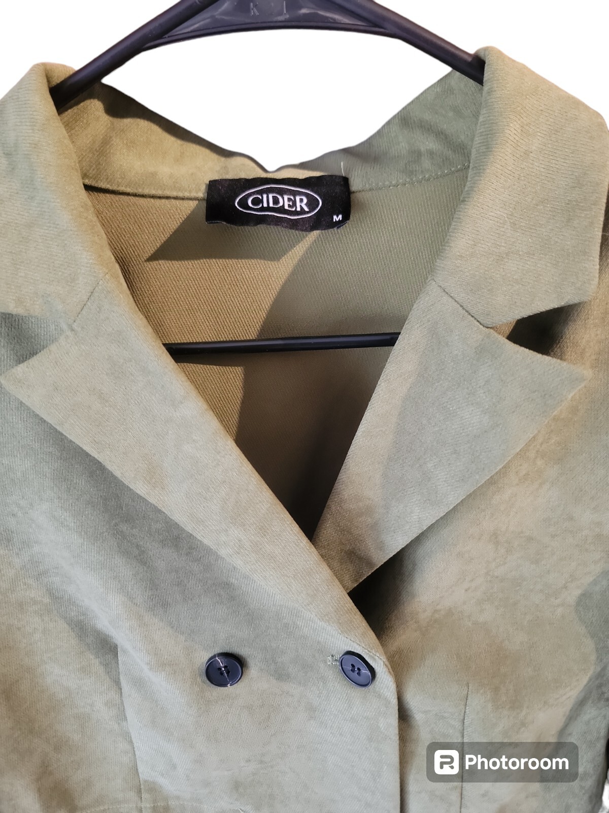 Cider Solid Green Cropped Jacket Size M - image 3