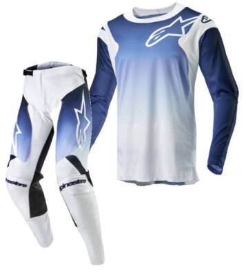 NEW ALPINESTARS 2024 RACER HOEN RACE KIT SUIT WHITE NAVY LIGHT BLUE MOTOCROSS MX