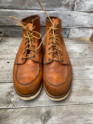 ✅Red Wing 875 Redwing Heritage moctoe style 875 brown leather boots vintage