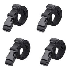 MAGARROW 78" x 1" Strap Buckle Packing Straps Adjustable 1-Inch Belt Black 4-PCS