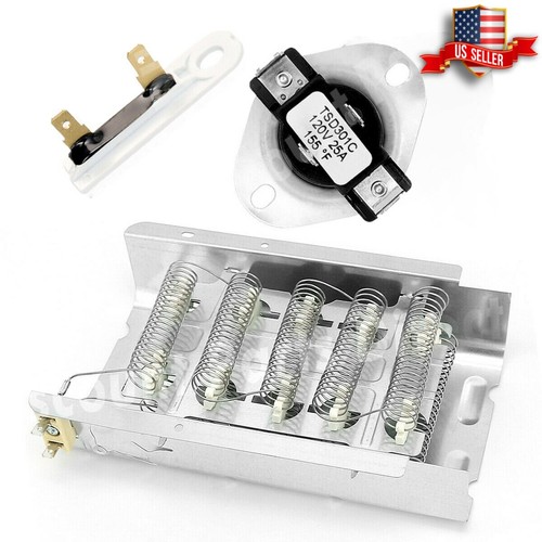 279838 & 3977767 & 3392519 Dryer Heating Element Kit Thermostat Thermal Fuse - Afbeelding 7 van 7