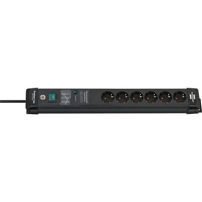 Brennenstuhl Premium-Line Steckdosenleiste 6-fach, schwarz